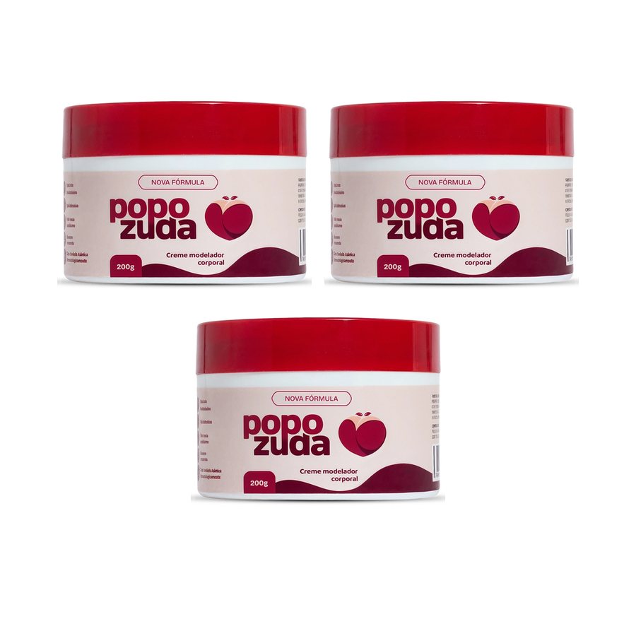 3 potes Creme Popozuda